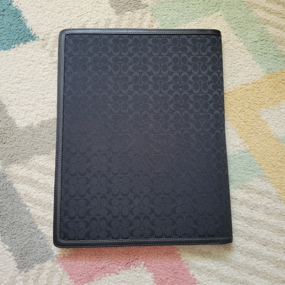 Coach Accessories Coach Portfolio Canvas Leather Notepad Notebook